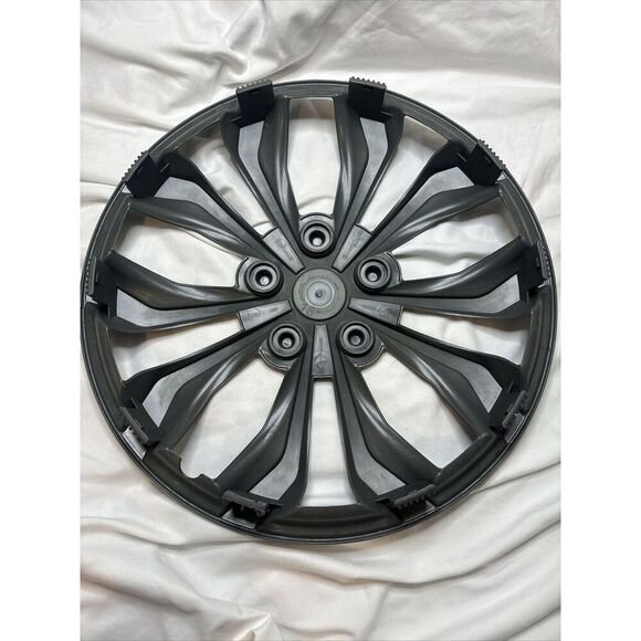 Wheel Cover Hubcaps 16 Inch Rim  Universal Gunmetal ABS Snap On. Set Of 4 - Picture 2 of 3
